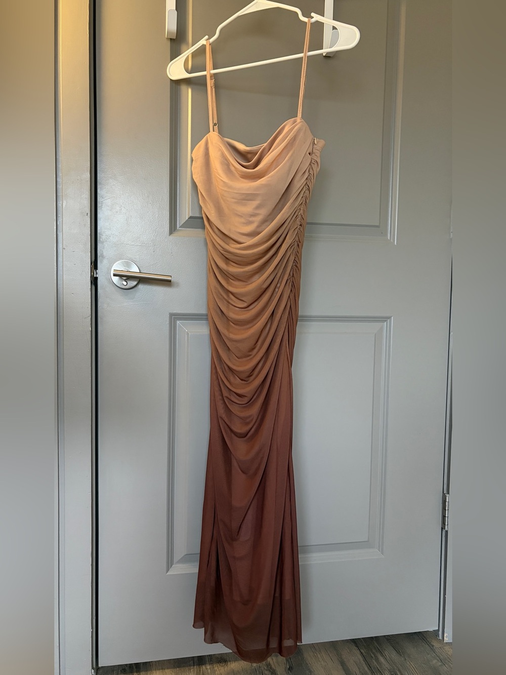 Commense Taupe to Brown Ombre Maxi Dress